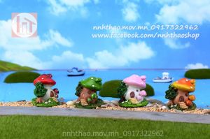 Tiểu cảnh trang trí mô hình_Nhà nấm