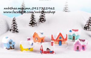 Tiểu cảnh trang trí mô hình_Nhà tuyết